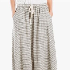 Max Studio London Black and Cream Checked Shirt and Skirt Set